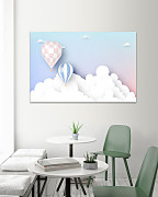 Obraz do detskej izby Letiace balóny 1493